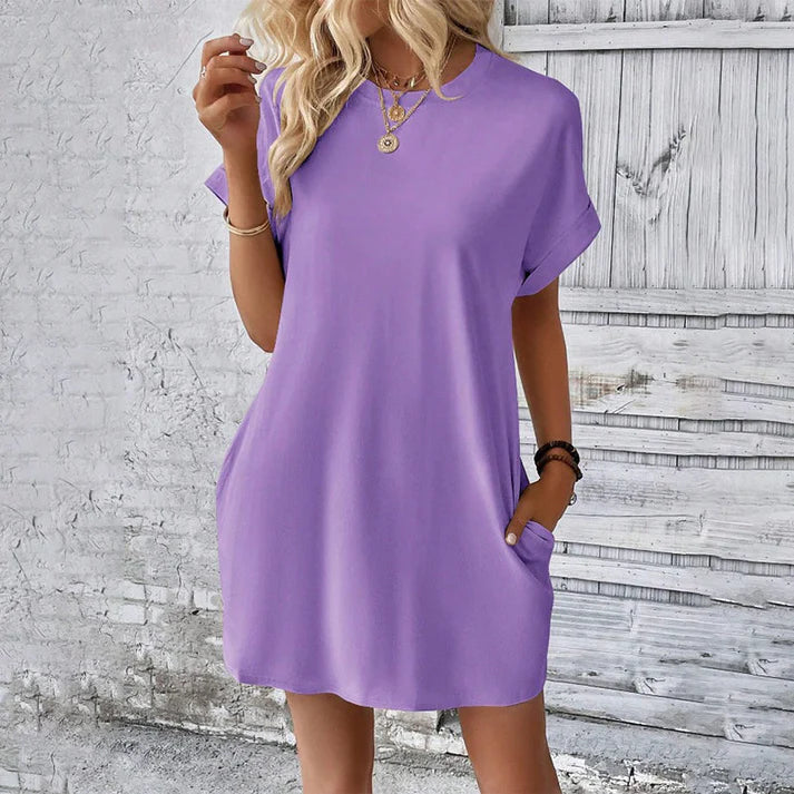 Noa | Vestido camisero cómodo con cuello canalé