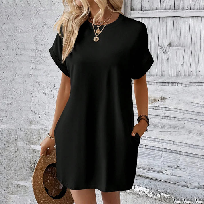 Noa | Vestido camisero cómodo con cuello canalé