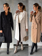 Émeline | Long manteau à double boutonnage