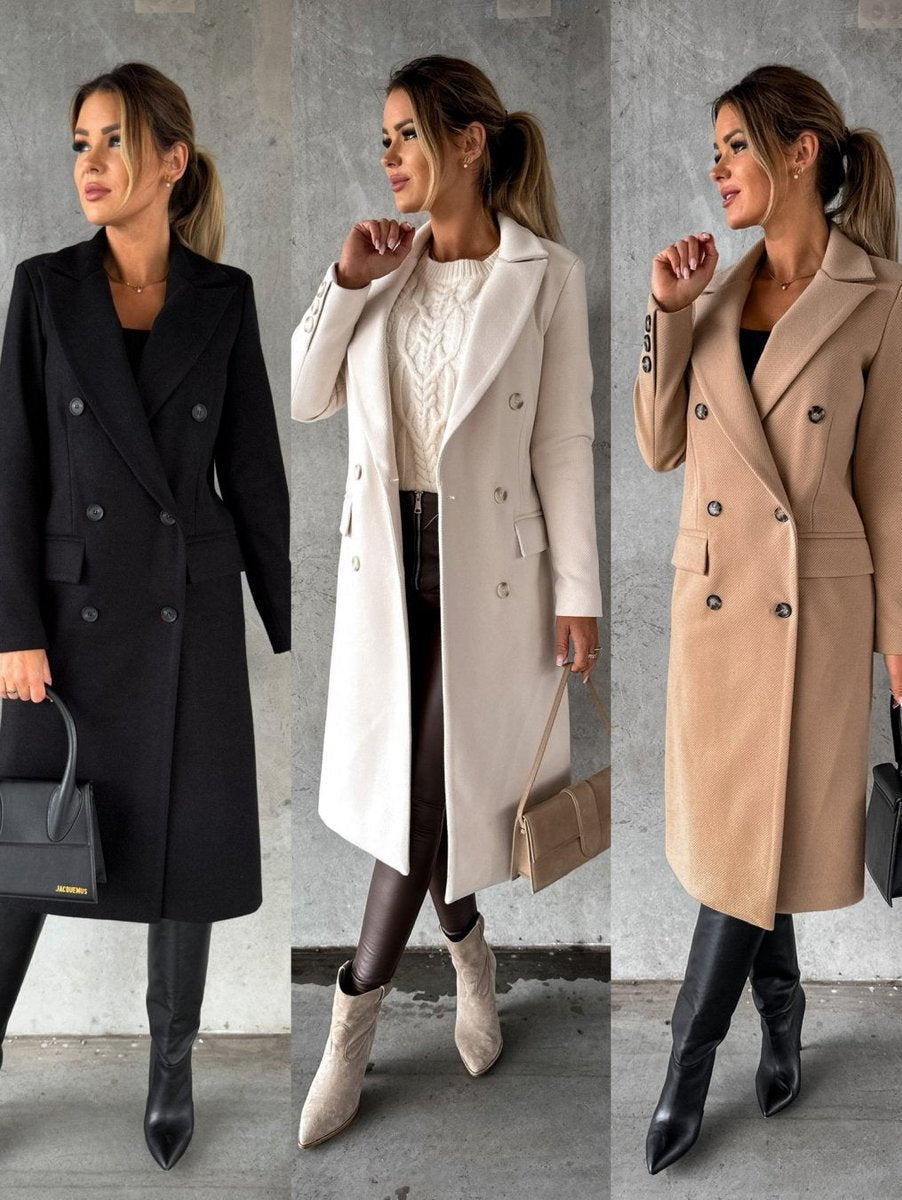 Émeline | Manteau long à double boutonnage