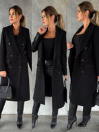 Émeline | Long manteau à double boutonnage