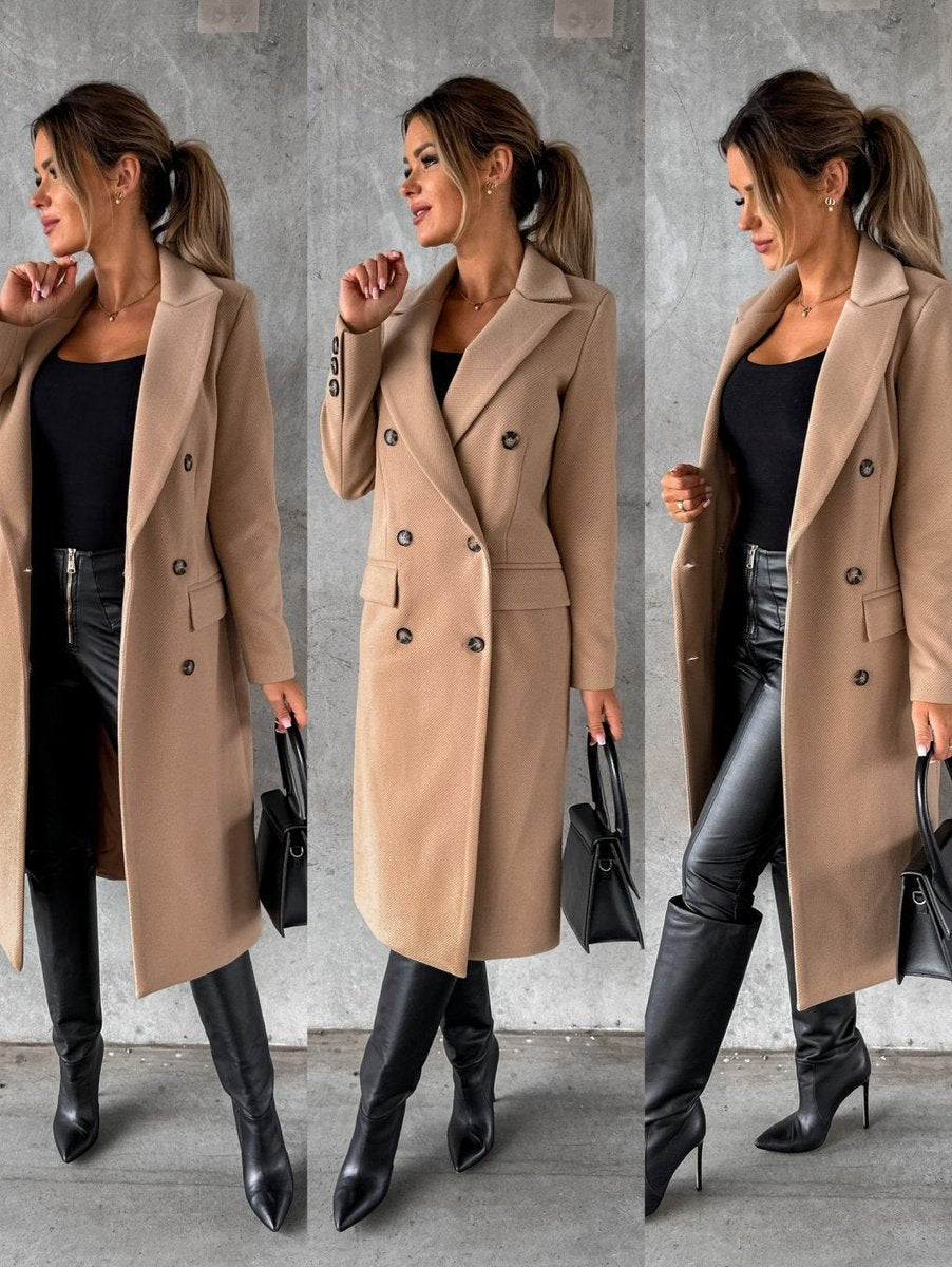 Émeline | Manteau long à double boutonnage
