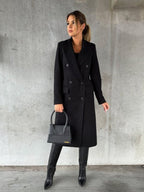 Émeline | Manteau long à double boutonnage