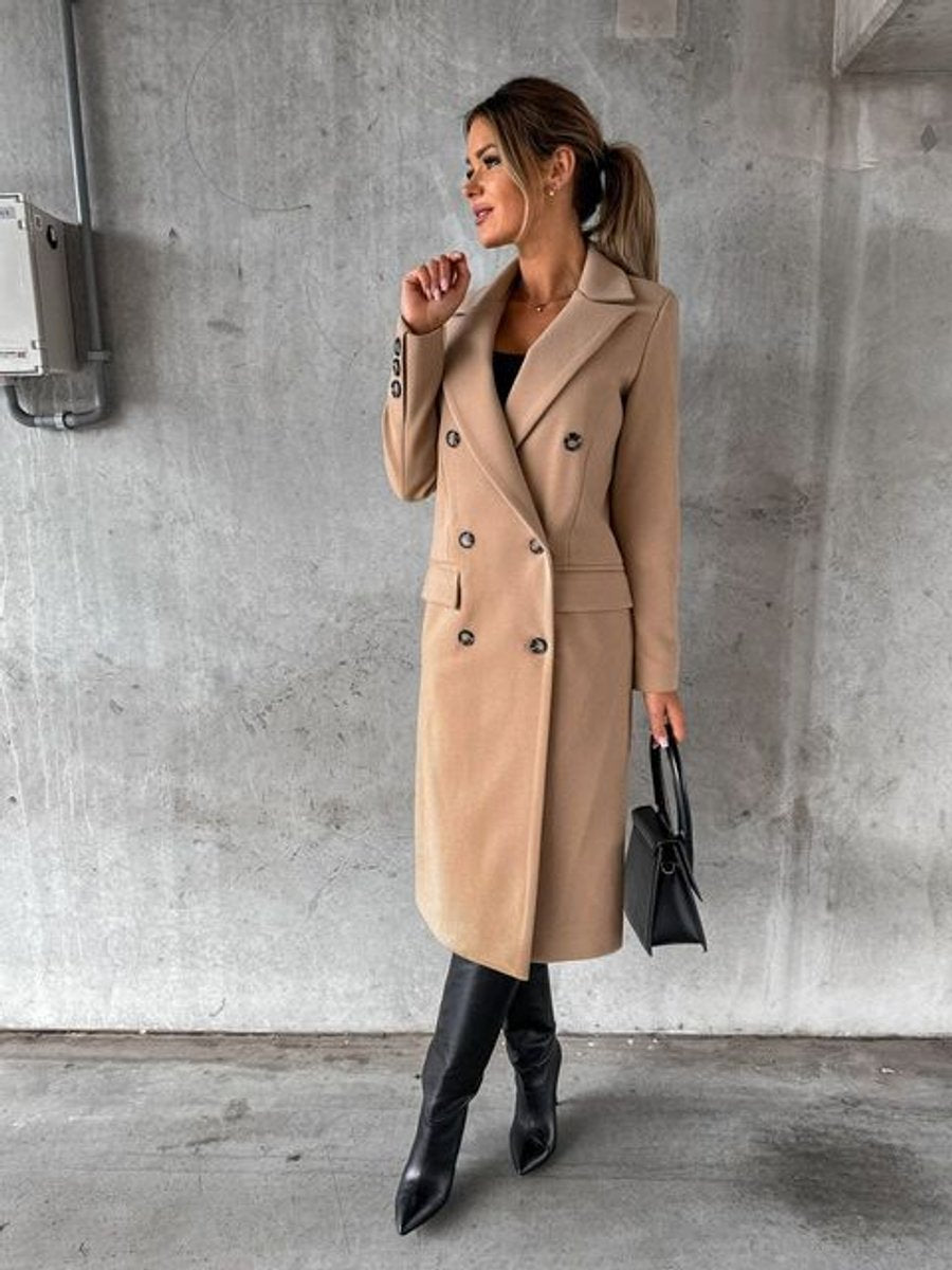 Émeline | Manteau long à double boutonnage