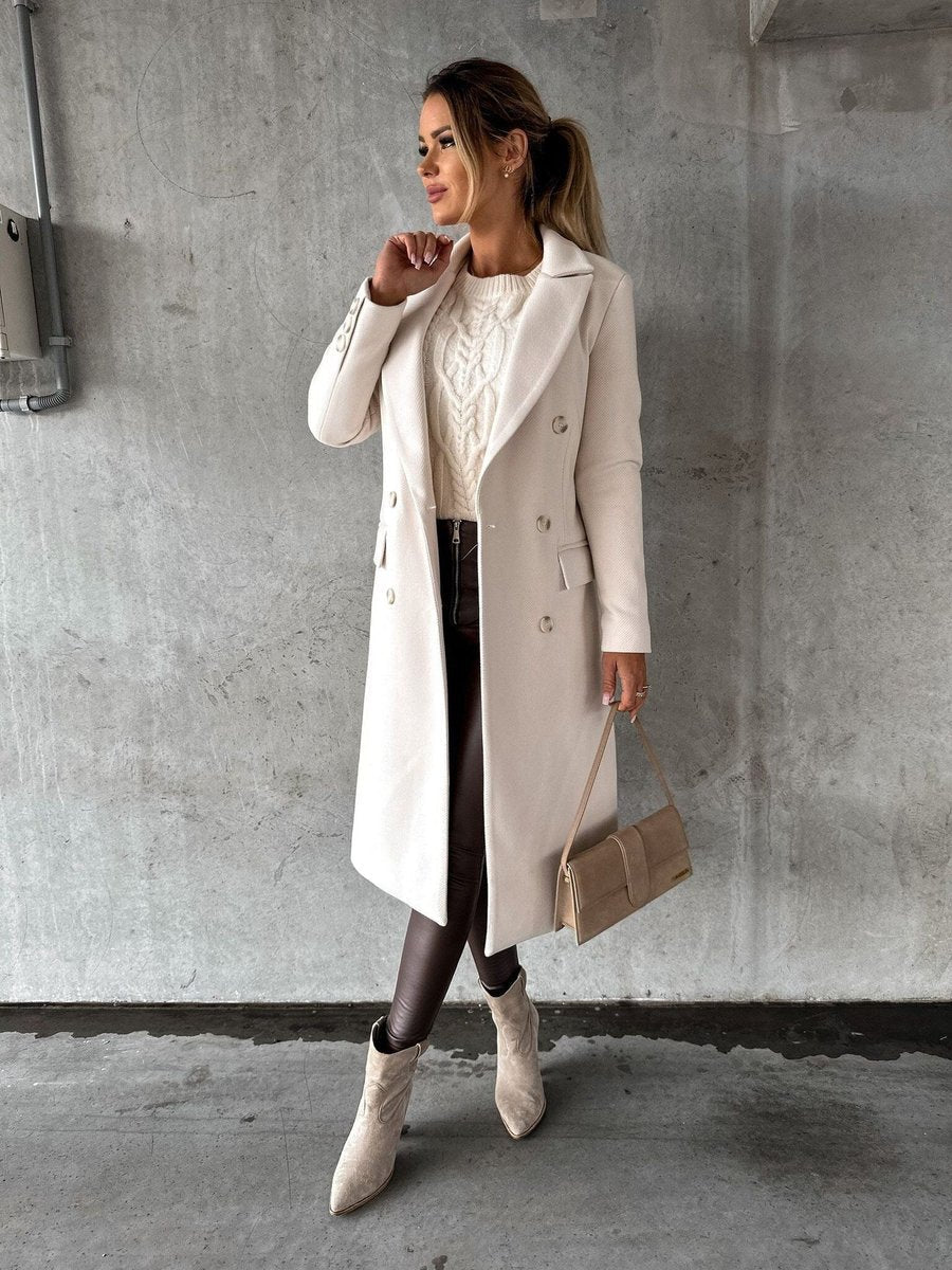Émeline | Manteau long à double boutonnage