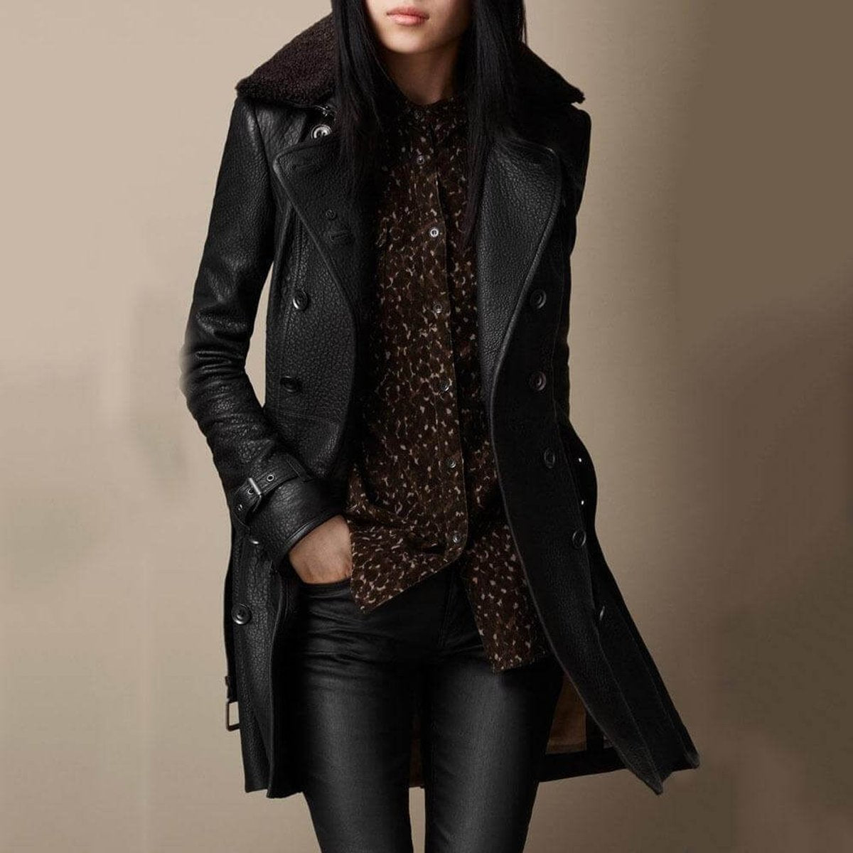 Salomé | Trench-coat structuré à double boutonnage