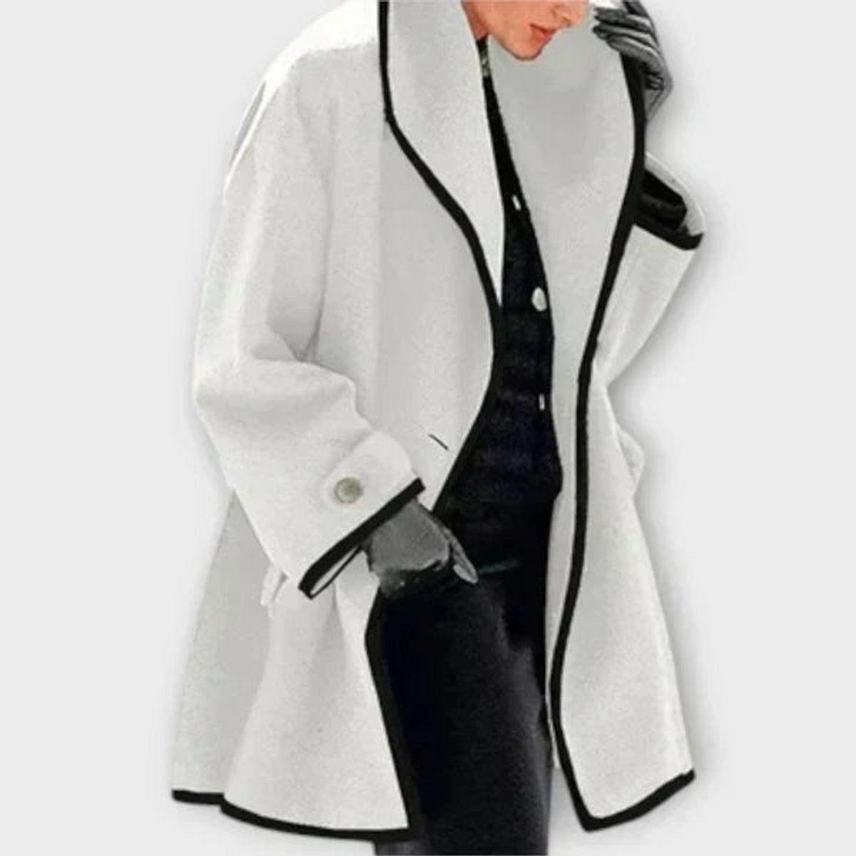 Georgiane | Manteau oversize avec détails contrastés