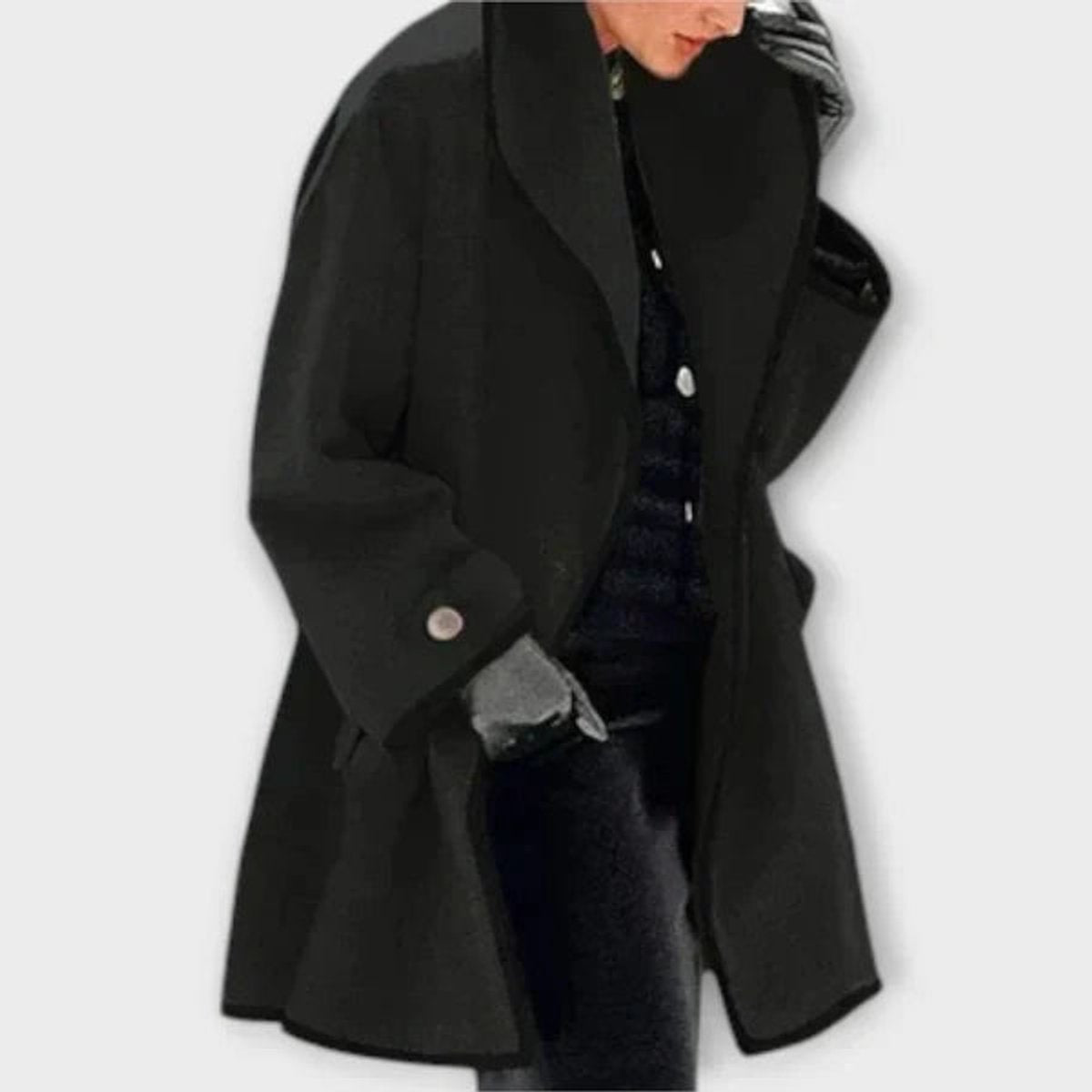 Georgiane | Manteau oversize avec détails contrastés